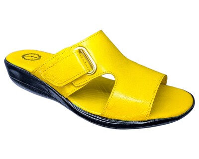 Foto 1 | Foto 1 | Sandalia En Piel Cabra Color Amarillo Casual Confort Cómodo 400md Para Mujer
