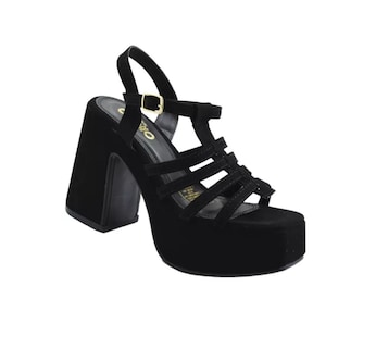 Foto 1 | Foto 1 | Sandalias de Tacón Capa de Ozono Negras para Mujer