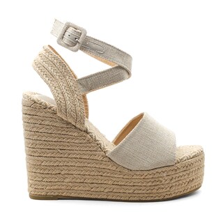 Foto 2 | Foto 2 | Sandalias con Plataforma RBCollection Exterior Textil Beige para Mujer