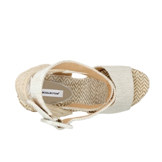 Foto 4 | Foto 4 | Sandalias con Plataforma RBCollection Exterior Textil Beige para Mujer