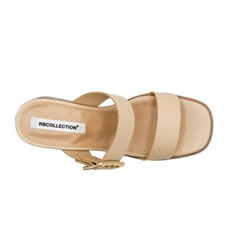 Foto 5 | Foto 5 | Sandalia Con Tacon  Color Beige  Para Mujer De Rbcollection