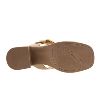 Foto 6 | Foto 6 | Sandalia Con Tacon  Color Beige  Para Mujer De Rbcollection