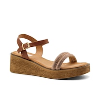 Sandalias de Piso RB Collection Café para Mujer