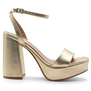 Foto 2 | Foto 2 | Sandalia con Tacón Rbcollection Doradas para Mujer