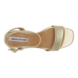 Foto 5 | Foto 5 | Sandalia con Tacón Rbcollection Doradas para Mujer