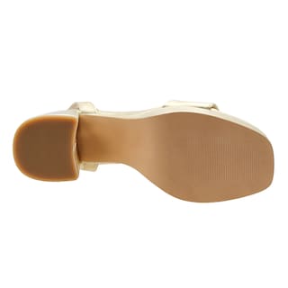 Foto 6 | Foto 6 | Sandalia con Tacón Rbcollection Doradas para Mujer