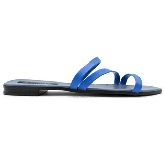 Foto 2 | Foto 2 | Sandalias de Piso Rbcollection Exterior Piel Sintética Azules para Mujer