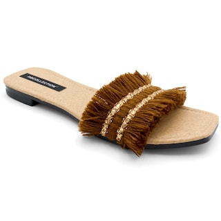 Foto 1 | Foto 1 | Sandalias de Piso Rbcollection Exterior Textil Cafés para Mujer