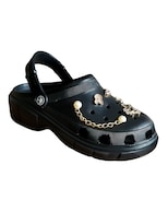 Sandalia Con Charms Antideslizante Sand-1026 Negro Duraderas