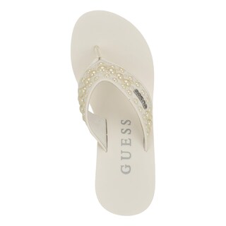Foto 2 | Foto 2 | Sandalia Con Cuña Guess Silus Para Mujer, Color Blanco Con Tacón De 7,5 Cm - Venta Internacional.