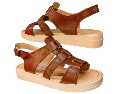 Foto 4 | Foto 4 | Sandalias Mujer Casuales Piel Vacuno De Broche Versatil