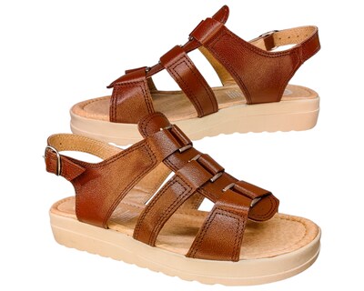 Foto 6 | Foto 6 | Sandalias Mujer Casuales Piel Vacuno De Broche Versatil