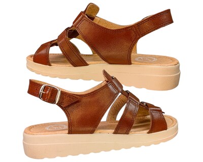 Foto 8 | Foto 8 | Sandalias Mujer Casuales Piel Vacuno De Broche Versatil