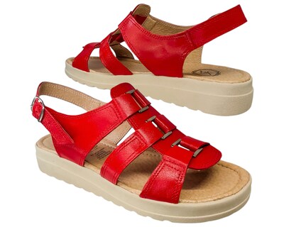 Foto 8 | Foto 8 | Sandalias Mujer Casuales Piel Vacuno De Broche Versatil