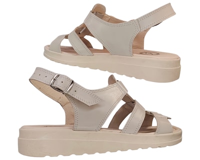 Foto 8 | Foto 8 | Sandalias Casuales Enco Footwear Beige Piel Vacuno de Broche Versátil para Mujer