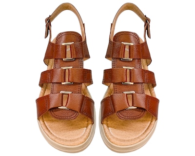 Foto 5 | Foto 5 | Sandalias Mujer Casuales Piel Vacuno De Broche Versatil