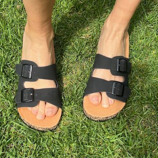 Foto 6 | Foto 6 | Sandalias Folgen Negras con Hebillas Ajustables y Suela Antideslizante Confort y Estilo para Cada Paso para Mujer