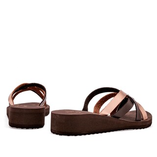 Foto 4 | Foto 4 | Sideletas Sandalia Para Mujer Cafe Oro Rosa
