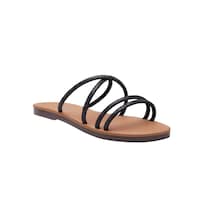 Sandalia Calzado Watanabe Negro Brillos