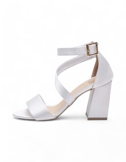Foto 2 | Foto 2 | Sandalias Calzado Watanabe Color Blanco Tacones Satinados