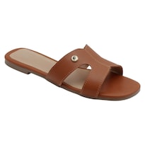 Sandalias Piel Vegana Rbbasics Café para Mujer