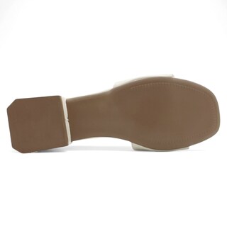 Foto 4 | Foto 4 | Sandalias de Piso de Piel Vegana Blancos para Mujer