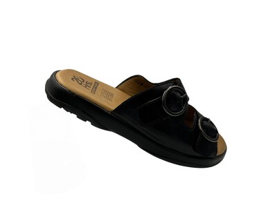 Foto 3 | Foto 3 | Sandalia De Piel Negra Para Mujer 20 Hrs 1007