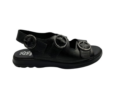 Foto 1 | Foto 1 | Sandalia Huarache De Piel Color Negro Para Mujer Cómodo 20 Hrs 1010