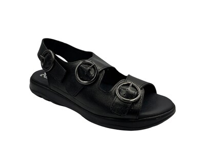 Foto 2 | Foto 2 | Sandalia Huarache De Piel Color Negro Para Mujer Cómodo 20 Hrs 1010