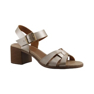 Foto 2 | Foto 2 | Sandalia De Vestir Vitalia 728 Hueso Dama Tacon Bajo Huarache Casual Talla 22 A 26.5 M