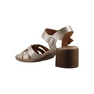 Foto 4 | Foto 4 | Sandalia De Vestir Vitalia 728 Hueso Dama Tacon Bajo Huarache Casual Talla 22 A 26.5 M