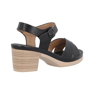 Foto 2 | Foto 2 | Sandalia Mujer Vosse Vs355 Negro Zapato Tacón Ancho Bajo Casuales Talla 23 A 27 E
