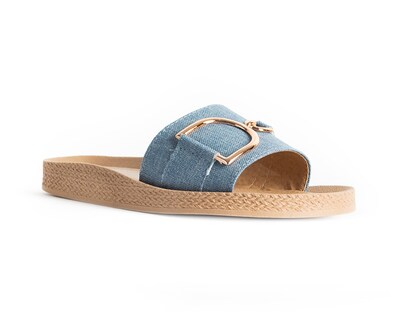 Foto 1 | Foto 1 | Sandalia Color Azul Adorno Material Sintético