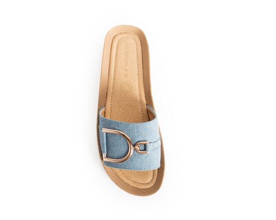 Foto 3 | Foto 3 | Sandalia Color Azul Adorno Material Sintético