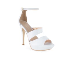 Sandalia Color Blanco Cruzada Material Sintético