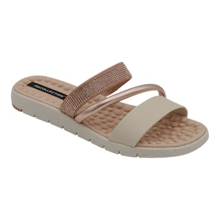 Foto 1 | Foto 1 | Sandalias De Piso Exterior Piel Vegana Color Beige Para Mujer De Rbcollection