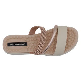 Foto 3 | Foto 3 | Sandalias De Piso Exterior Piel Vegana Color Beige Para Mujer De Rbcollection