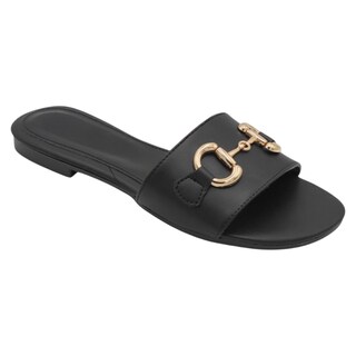 Foto 1 | Foto 1 | Sandalias De Piso Exterior Piel Vegana Color Negro Para Mujer De Rbbasics