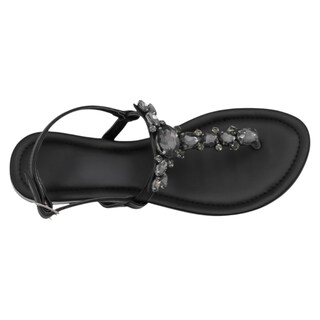 Foto 3 | Foto 3 | Sandalias De Piso Exterior Piel Vegana Color Negro Para Mujer De Rbbasics