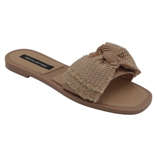 Foto 1 | Foto 1 | Sandalias De Piso Exterior Piel Vegana Color Café Para Mujer De Rbcollection