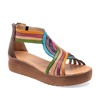 Foto 1 | Foto 1 | Mora Tierra Sandalia Para Mujer Camel Multicolor Cod.132509