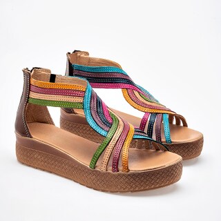 Foto 2 | Foto 2 | Mora Tierra Sandalia Para Mujer Camel Multicolor Cod.132509