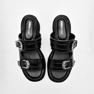 Foto 3 | Foto 3 | Moramora Sandalia Para Mujer Negro Cod.132606
