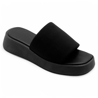 Foto 2 | Foto 2 | Sandalias De Piso Exterior Textil Color Negro Para Mujer De Rbbasics