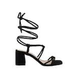 Sandalia Mujer Mama Lola 5312 Negro Cordones Casuales Tacon Bajo Ancho Talla 23 A 26 E