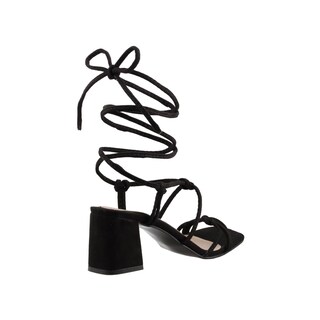 Foto 3 | Foto 3 | Sandalia Mujer Mama Lola 5312 Negro Cordones Casuales Tacon Bajo Ancho Talla 23 A 26 E