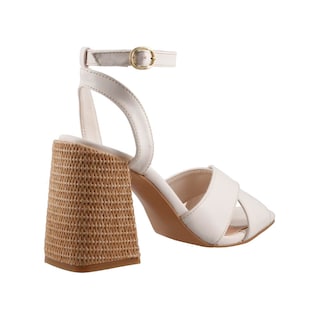 Foto 3 | Foto 3 | Sandalia Mujer Miracol By Mama Lola 8422 Latte Tacon Alto Casual Dama Talla 23 A 26 E