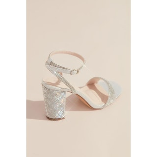 Foto 3 | Foto 3 | Sandalias Con Tacón Cuadrado David's Bridal Plateado