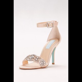 Foto 1 | Foto 1 | Sandalias Con Tacón De Aguja Y Pedrería David's Bridal Beige
