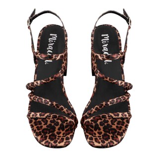 Foto 6 | Foto 6 | Sandalia Mujer Miracol By Mama Lola 8715 Cafe Animal Print Sandalia Mujer Tacon Ancho Dama Talla 23 A 27 M